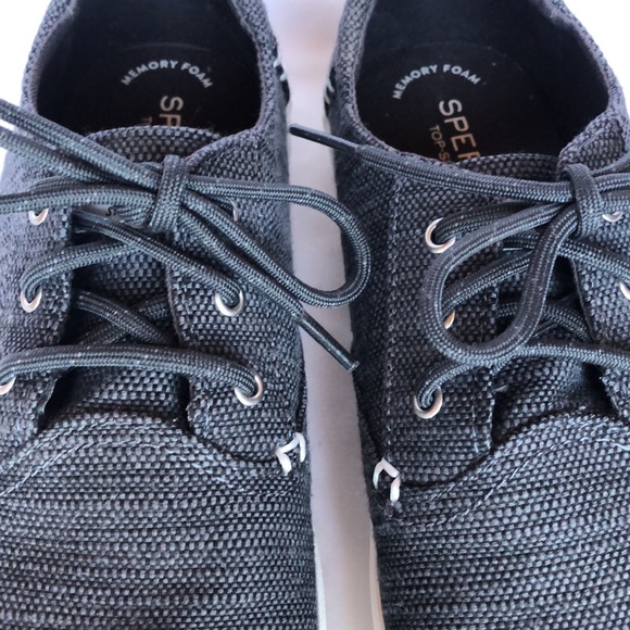 SPERRY TOPSIDER YOUTH BODIE SHOES SIZE 6M FABRIC UPPER MEMORY FOAM GRAY … - Picture 2 of 8